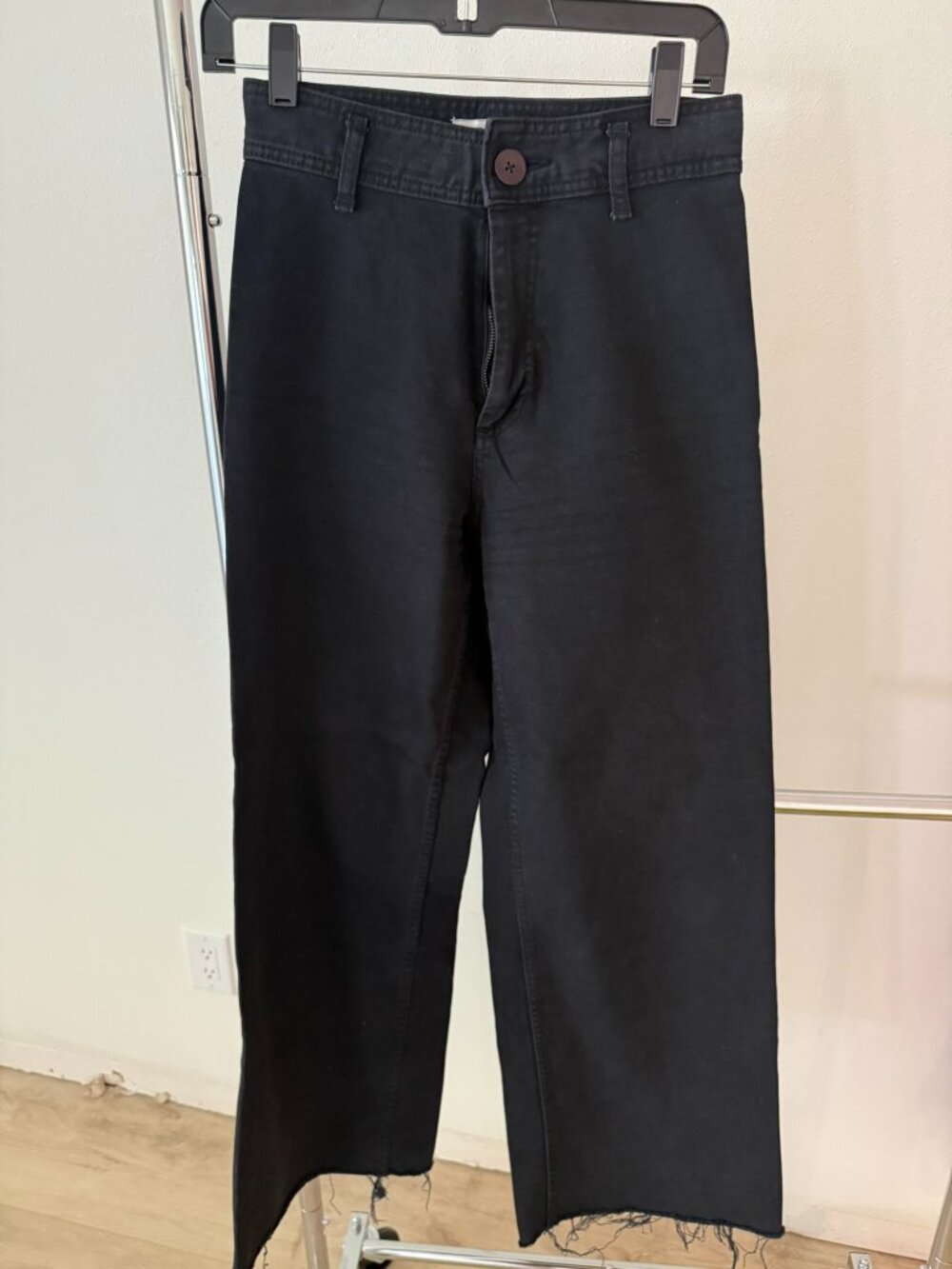 ZARA Black Wide Leg Jeans - Size 4